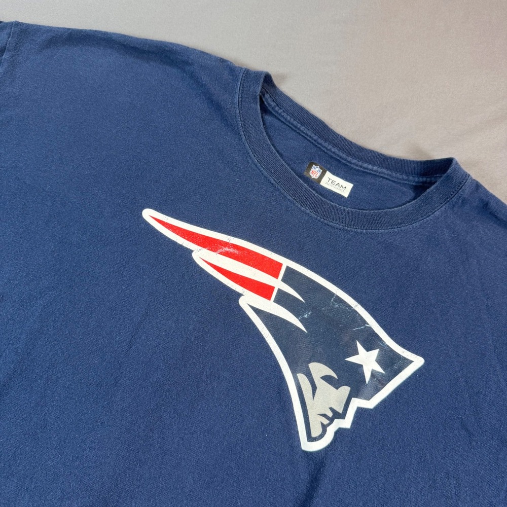 NFL Team Apparel New England Patriots T-Shirt Navy Blue Mens 3XL Short Sleeve